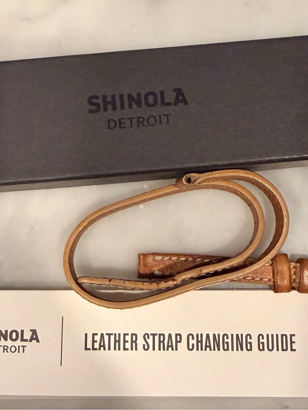 Shinola Natural Tan Leather Watch Strap Birdy
